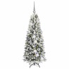 Sapin de Noël artificiel avec 150 LED avec support Blanc 120 cm 542140542140