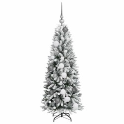 Sapin de Noël artificiel avec 150 LED avec support Blanc 120 cm 542140542140