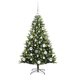 Arbre de Noël artificiel à charnières 150 LED Vert 120 cm 542141542141