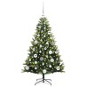 Arbre de Noël artificiel à charnières 150 LED Vert 120 cm 542141542141