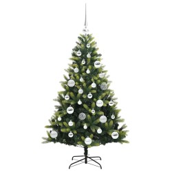 Arbre de Noël artificiel à charnières 150 LED Vert 120 cm 542141542141