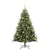 Arbre de Noël artificiel à charnières 150 LED Vert 120 cm 542142542142