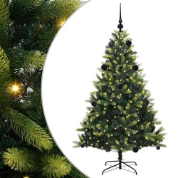 Arbre de Noël artificiel à charnières 150 LED Vert 150 cm 542143542143