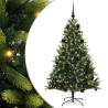 Arbre de Noël artificiel à charnières 150 LED Vert 150 cm 542143542143