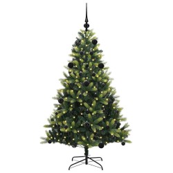 Arbre de Noël artificiel à charnières 150 LED Vert 150 cm 542143542143