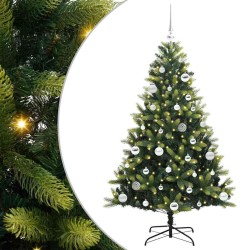 Arbre de Noël artificiel à charnières 150 LED Vert 150 cm 542146542146