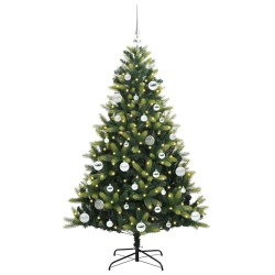 Arbre de Noël artificiel à charnières 150 LED Vert 150 cm 542146542146