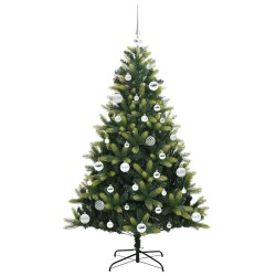 Arbre de Noël artificiel à charnières 150 LED Vert 150 cm 542146542146