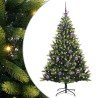 Arbre de Noël artificiel à charnières 150 LED Vert 150 cm 542147542147