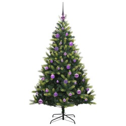 Arbre de Noël artificiel à charnières 150 LED Vert 150 cm 542147542147