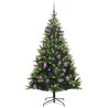 Arbre de Noël artificiel à charnières 150 LED Vert 150 cm 542147542147