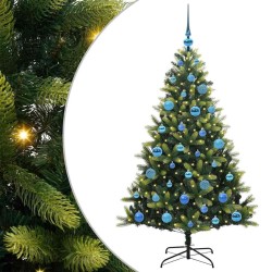 Arbre de Noël artificiel à charnières 150 LED Vert 150 cm 542148542148