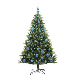 Arbre de Noël artificiel à charnières 150 LED Vert 150 cm 542148542148