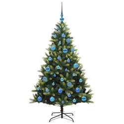 Arbre de Noël artificiel à charnières 150 LED Vert 150 cm 542148542148