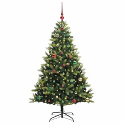 Arbre de Noël artificiel à charnières 150 LED Vert 150 cm 542150542150