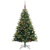 Arbre de Noël artificiel à charnières 150 LED Vert 150 cm 542150542150