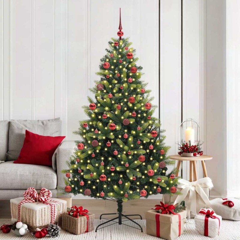 Arbre de Noël artificiel en silicone flexible 300 LEDs 180 cm 542153542153