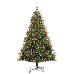 Arbre de Noël artificiel en silicone flexible 300 LEDs 180 cm 542153542153