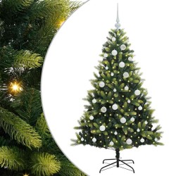 Arbre de Noël artificiel à charnières 150 LED Vert 150 cm 542155542155