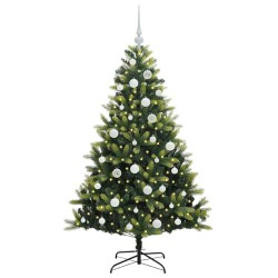 Arbre de Noël artificiel à charnières 150 LED Vert 150 cm 542155542155