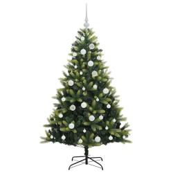 Arbre de Noël artificiel à charnières 150 LED Vert 150 cm 542155542155