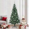 Sapin de Noël artificiel pré-éclairé Vert 210 cm PVC et métal 542156542156