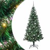 Sapin de Noël artificiel pré-éclairé Vert 210 cm PVC et métal 542156542156