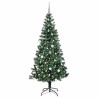Sapin de Noël artificiel pré-éclairé Vert 210 cm PVC et métal 542156542156