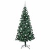 Sapin de Noël artificiel pré-éclairé Vert 210 cm PVC et métal 542156542156