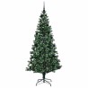 Sapin de Noël artificiel pré-éclairé Vert 210 cm PVC et métal 542157542157