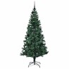 Sapin de Noël artificiel pré-éclairé Vert 210 cm PVC et métal 542157542157
