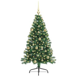 Sapin de Noël artificiel pré-éclairé Vert 150 cm PVC 542158542158