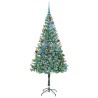 Sapin de Noël artificiel avec 300 LED Vert 180 cm PVC et Acier 542159542159