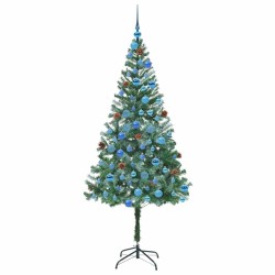 Sapin de Noël artificiel avec 300 LED Vert 180 cm PVC et Acier 542159542159