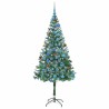 Sapin de Noël artificiel avec 300 LED Vert 180 cm PVC et Acier 542159542159