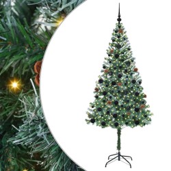 Sapin de Noël artificiel avec 300 LED Vert 180 cm PVC et Acier 542161542161