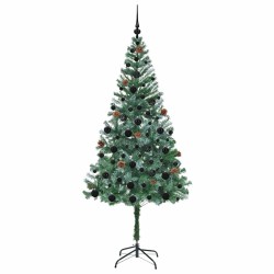 Sapin de Noël artificiel avec 300 LED Vert 180 cm PVC et Acier 542161542161