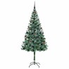 Sapin de Noël artificiel avec 300 LED Vert 180 cm PVC et Acier 542161542161