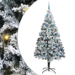 Sapin de Noël artificiel Blanc 240 cm PVC, Acier et Plastique 542164542164