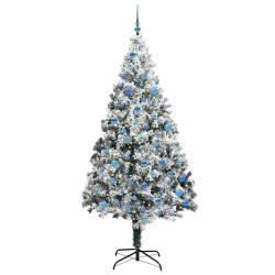 Sapin de Noël artificiel Blanc 240 cm PVC, Acier et Plastique 542164542164