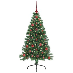 Sapin de Noël artificiel pré-éclairé Vert 120 cm PVC 542165542165