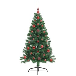Sapin de Noël artificiel pré-éclairé Vert 120 cm PVC 542165542165