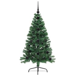 Sapin de Noël artificiel pré-éclairé Vert 120 cm PVC 542166542166