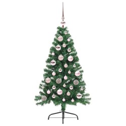 Sapin de Noël artificiel pré-éclairé Vert 120 cm PVC 542167542167
