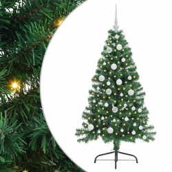 Sapin de Noël artificiel pré-éclairé Vert 120 cm PVC 542168542168