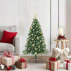 Sapin de Noël artificiel pré-éclairé Vert 120 cm PVC 542169542169