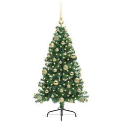 Sapin de Noël artificiel pré-éclairé Vert 120 cm PVC 542169542169