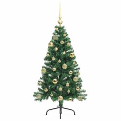 Sapin de Noël artificiel pré-éclairé Vert 120 cm PVC 542169542169