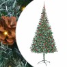 Sapin de Noël artificiel avec 300 LED Vert 210 cm PVC et Acier 542170542170