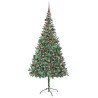 Sapin de Noël artificiel avec 300 LED Vert 210 cm PVC et Acier 542170542170